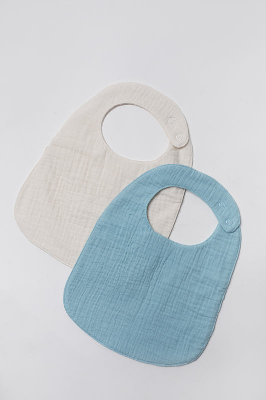 Organic Muslin Cotton Bibs (Pack of 2)